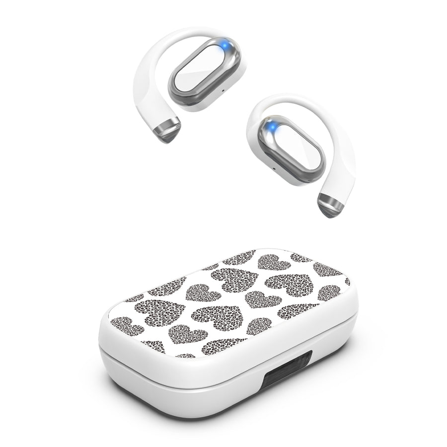 MyBat Design Lab Open-Ear Earbuds XL - White - Leopard Print Hearts - MFHSBTST272-098-2.jpg