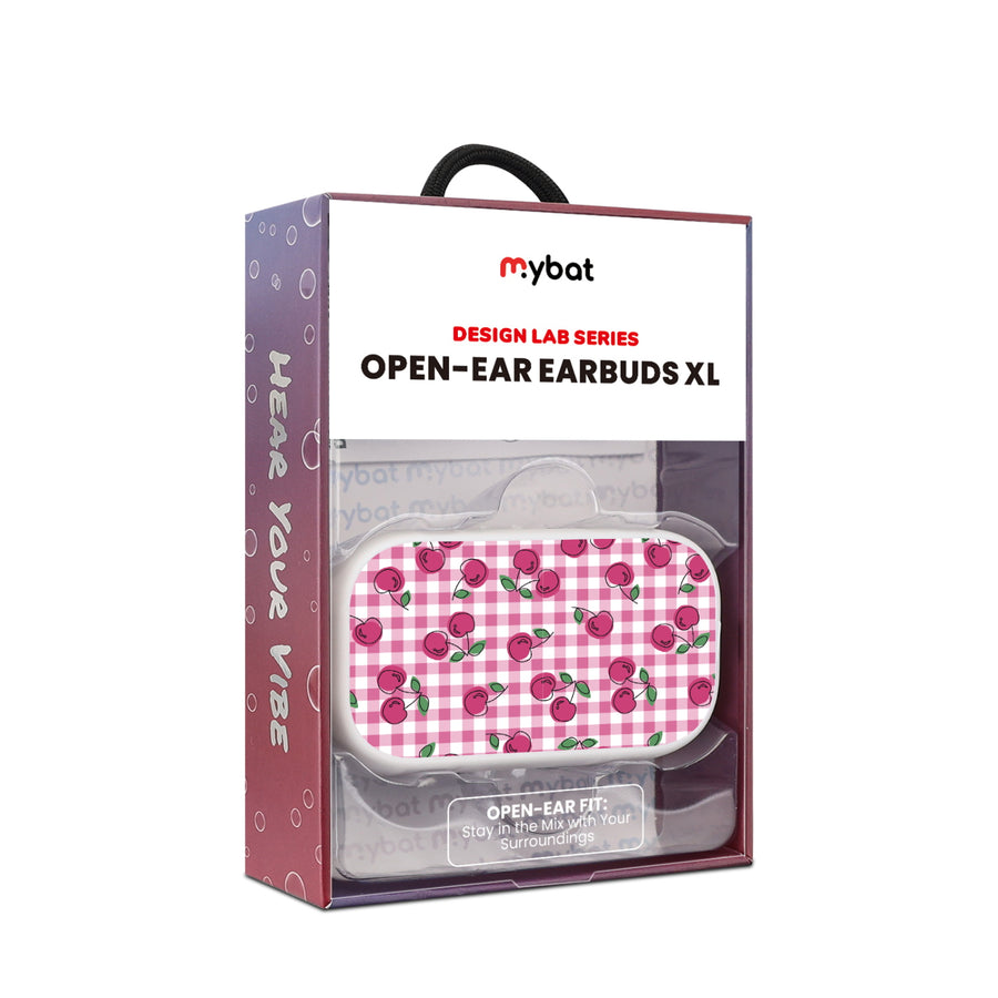 MyBat Design Lab Open-Ear Earbuds XL - White - Pink Cherries - MFHSBTST272-100-10.jpg
