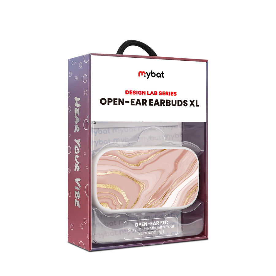 MyBat Design Lab Open-Ear Earbuds XL - White - Pink Marble - MFHSBTST272-107-10.jpg