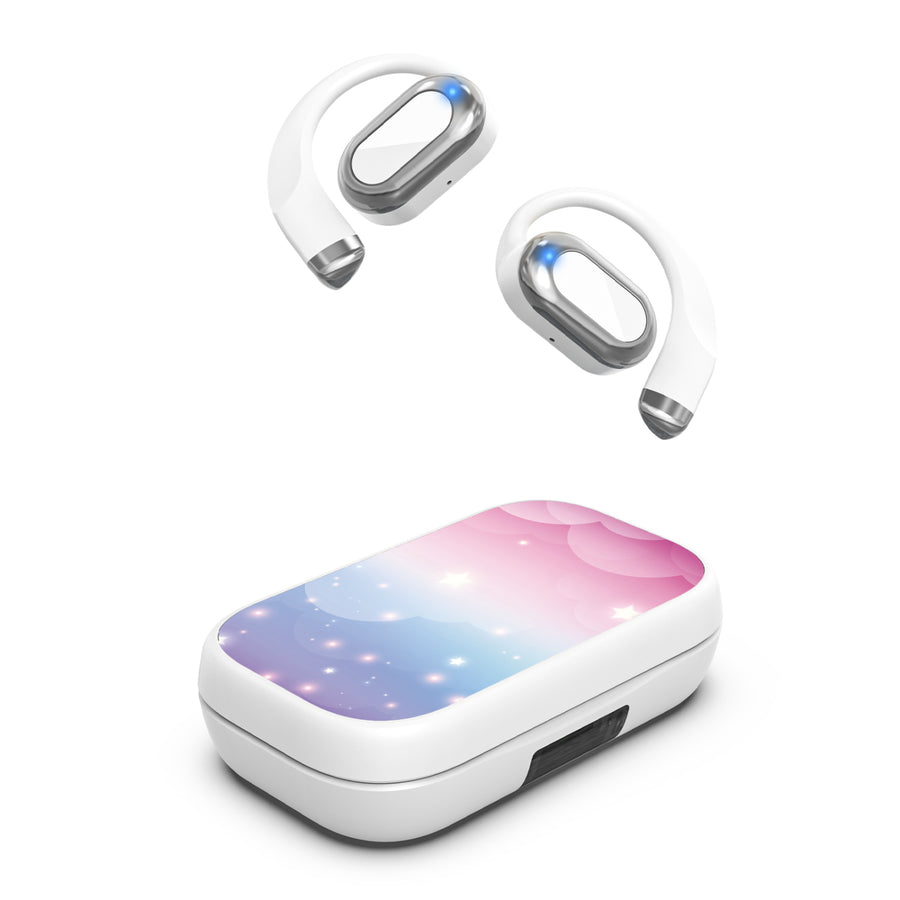 MyBat Design Lab Open-Ear Earbuds XL - White - Clouds & Stars - MFHSBTST272-110-2.jpg