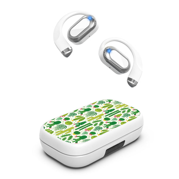 MyBat Design Lab Open-Ear Earbuds XL - White - Succulents - MFHSBTST272-123-2.jpg