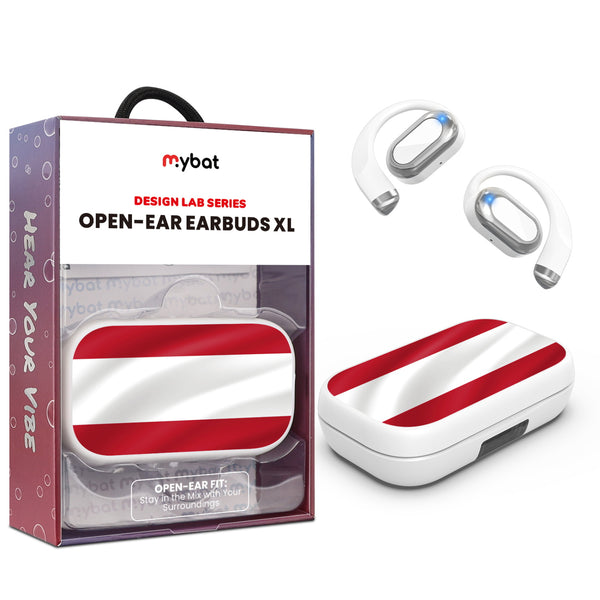 MyBat Design Lab Open-Ear Earbuds XL - White - Austria Flag - MFHSBTST272-141-1.jpg