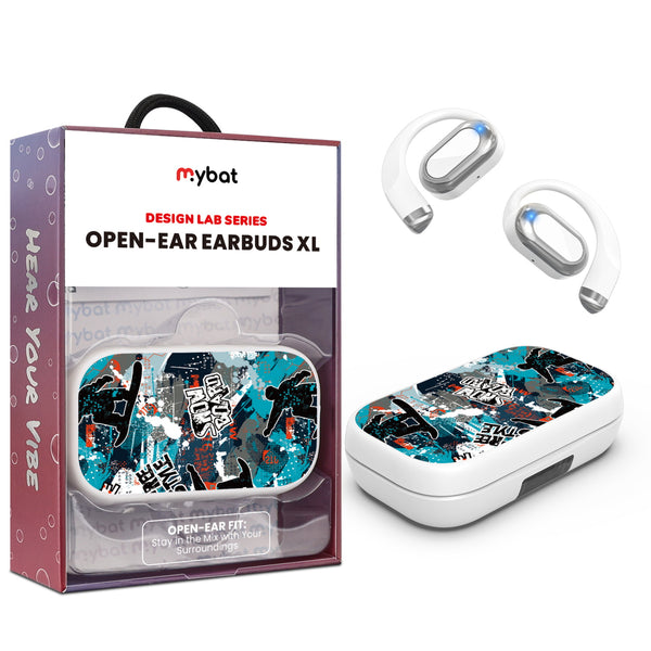 MyBat Design Lab Open-Ear Earbuds XL - White - Shredding Freestyle - MFHSBTST272-326-1.jpg