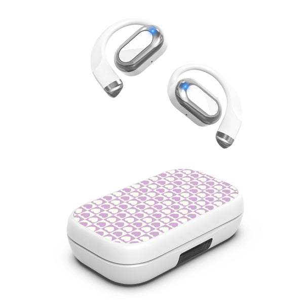 MyBat Design Lab Open-Ear Earbuds XL - White - Heart Grid - MFHSBTST272-339-2.jpg