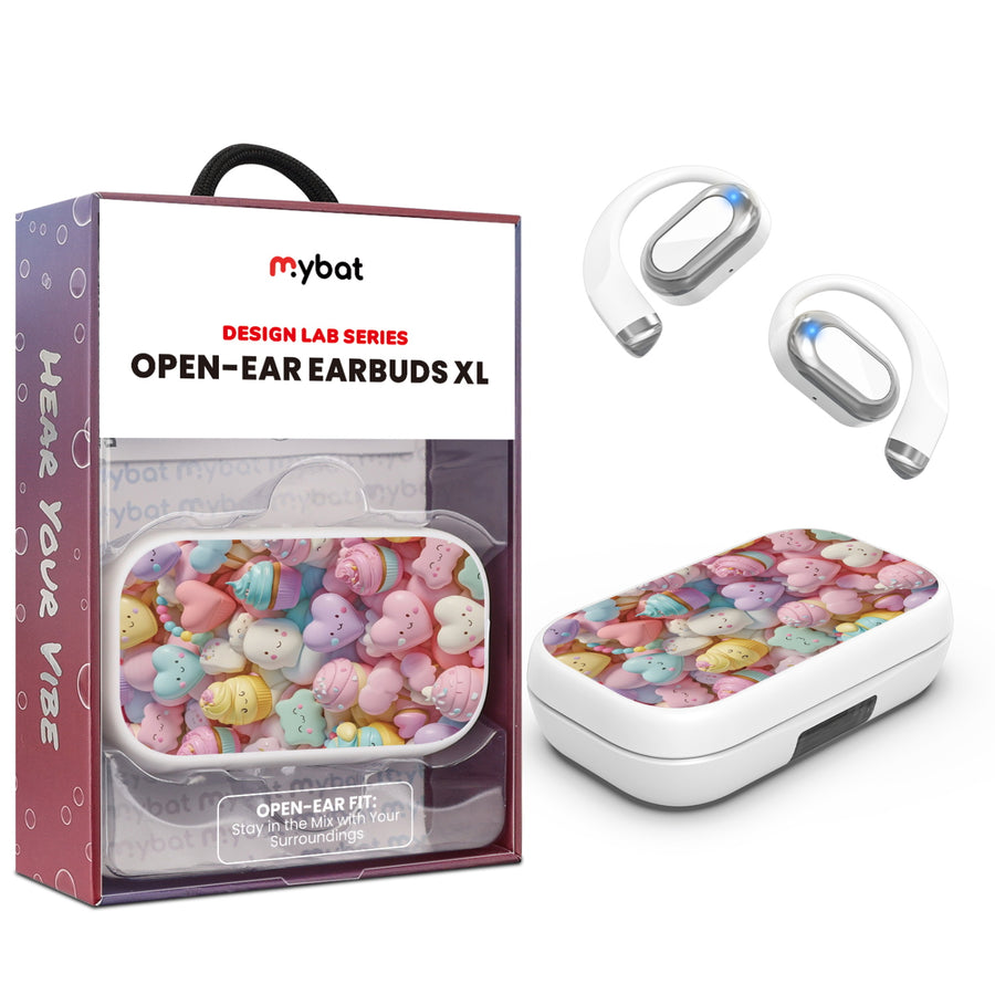 MyBat Design Lab Open-Ear Earbuds XL - White - Candy Love - MFHSBTST272-354-1.jpg
