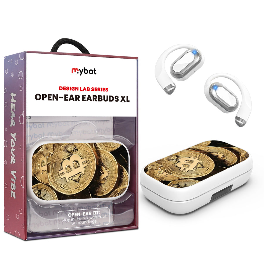 MyBat Design Lab Open-Ear Earbuds XL - White - Bitcoin - MFHSBTST272-357-1.jpg