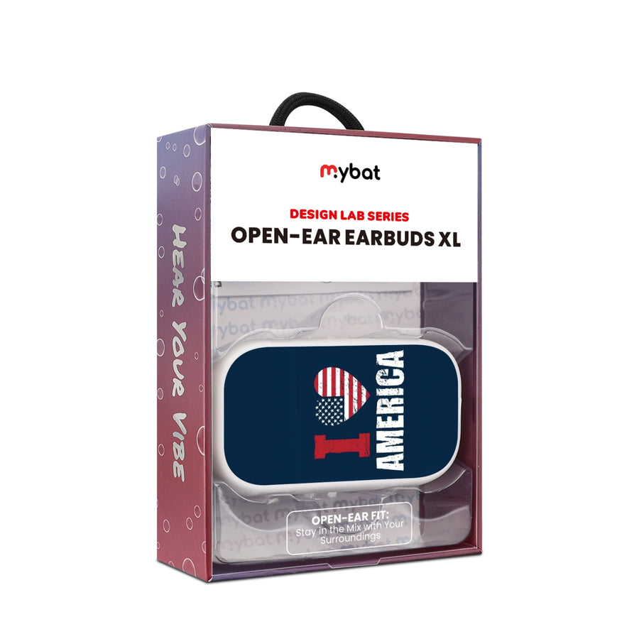 MyBat Design Lab Open-Ear Earbuds XL - White - I Love America - MFHSBTST272-358-10.jpg
