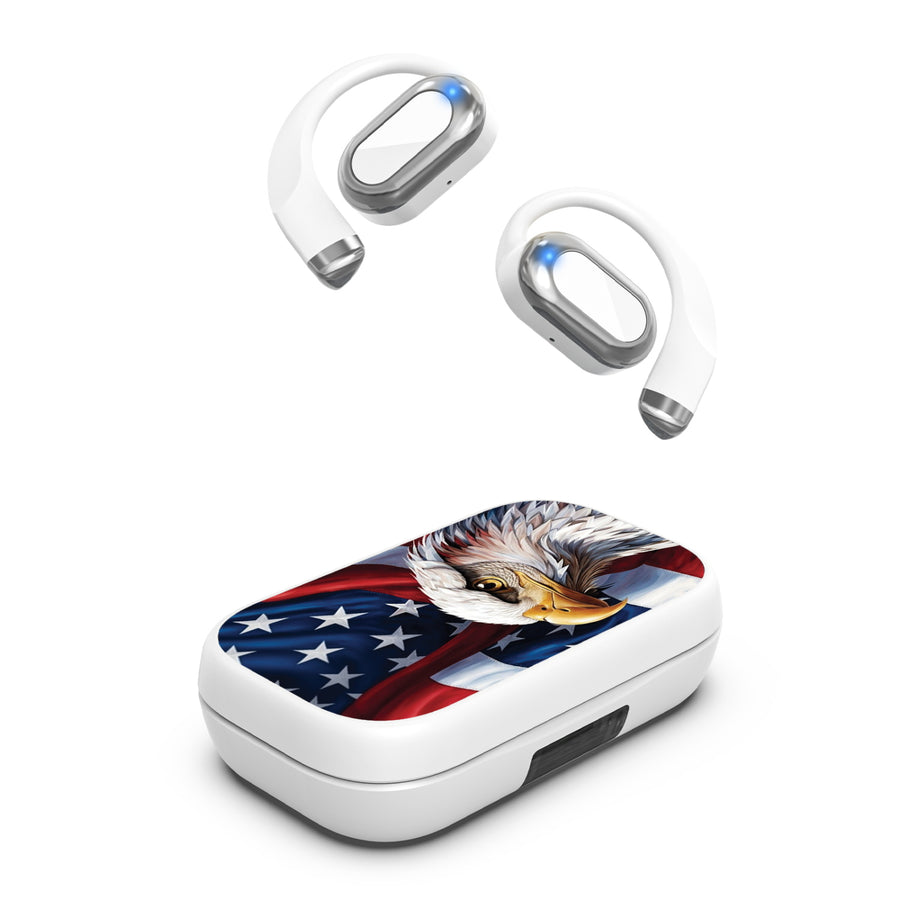 MyBat Design Lab Open-Ear Earbuds XL - White - Proud American Eagle - MFHSBTST272-362-2.jpg