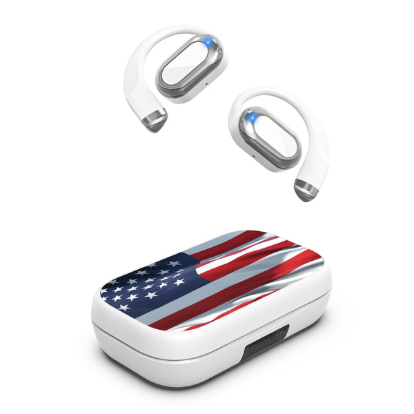MyBat Design Lab Open-Ear Earbuds XL - White - Waving USA FLag - MFHSBTST272-367-2.jpg