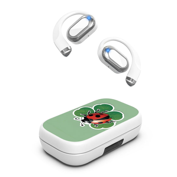 MyBat Design Lab Open-Ear Earbuds XL - White - Ladybug Luck - MFHSBTST272-373-2.jpg