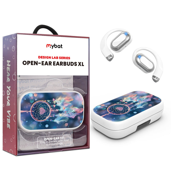 MyBat Design Lab Open-Ear Earbuds XL - White - Pastel Dreamcatcher - MFHSBTST272-376-1.jpg