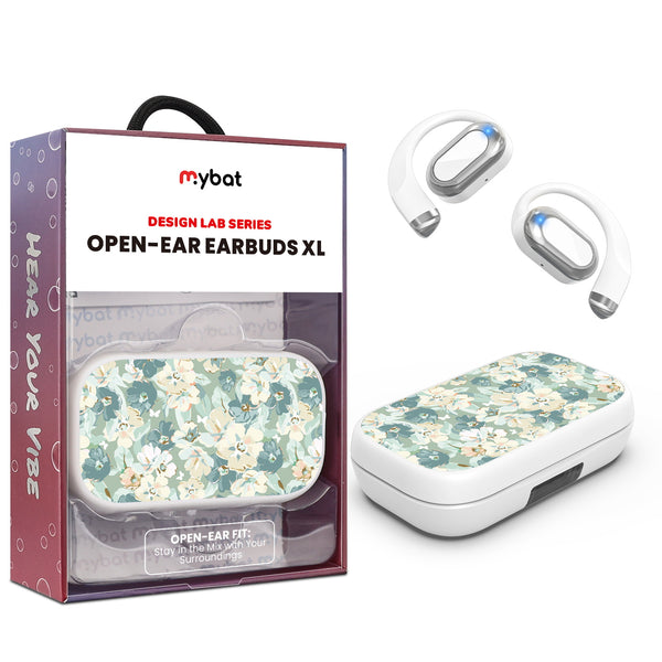 MyBat Design Lab Open-Ear Earbuds XL - White - Vintage Garden - MFHSBTST272-432-1.jpg