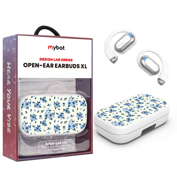 MyBat Design Lab Open-Ear Earbuds XL - White - Porcelain Petals - MFHSBTST272-437-1.jpg