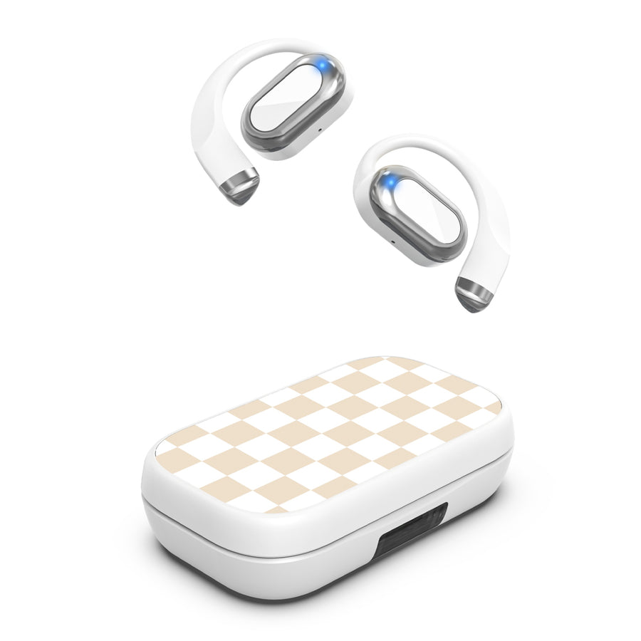 MyBat Design Lab Open-Ear Earbuds XL - White- Tan Check - MFHSBTST272-475-2.jpg