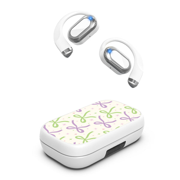 MyBat Design Lab Open-Ear Earbuds XL - White- Blooming Bows - MFHSBTST272-493-2.jpg