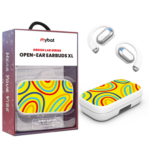MyBat Design Lab Open-Ear Earbuds XL - White- Rainbow Waves - MFHSBTST272-499-1.jpg