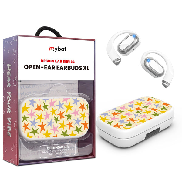 MyBat Design Lab Open-Ear Earbuds XL - White- Party Stars - MFHSBTST272-500-1.jpg