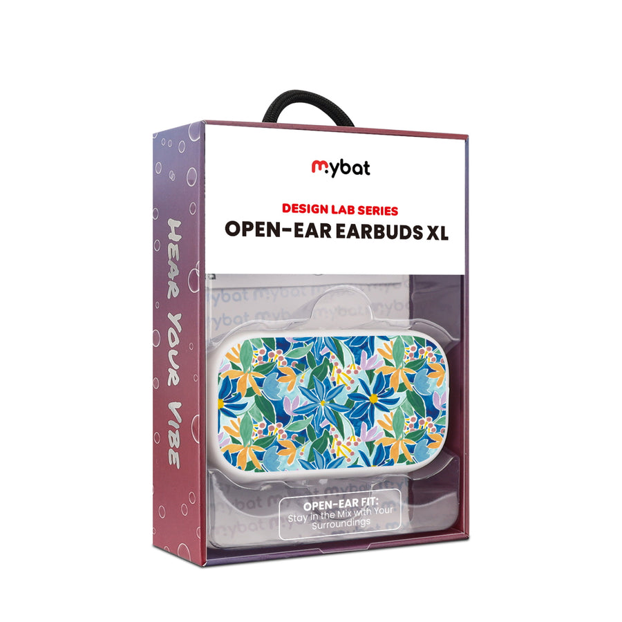 MyBat Design Lab Open-Ear Earbuds XL - White- Exotic Bloom - MFHSBTST272-529-20.JPG