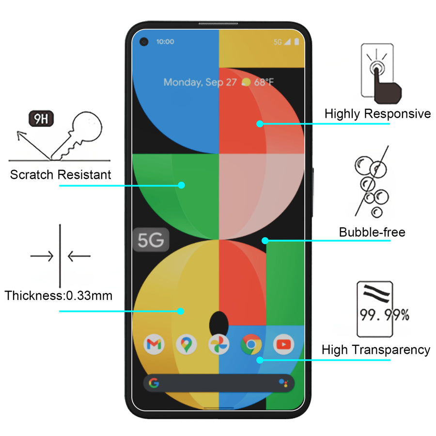 MyBat Tempered Glass Screen Protector (2.5D) for Google Pixel 5a - Clear - MGP5ASC90-4.jpg