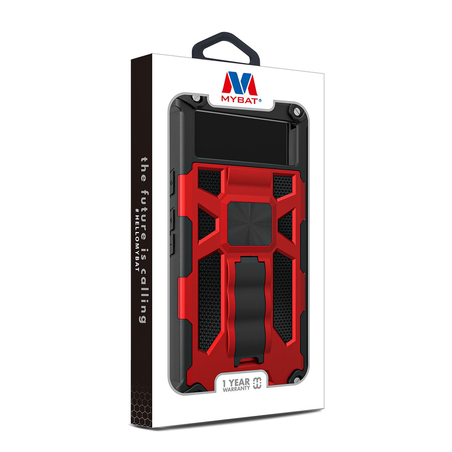 MyBat Sturdy Hybrid Protector Cover (with Stand) for Google Pixel 8 - Red / Black - MGP8CSFSSS003-10.jpg