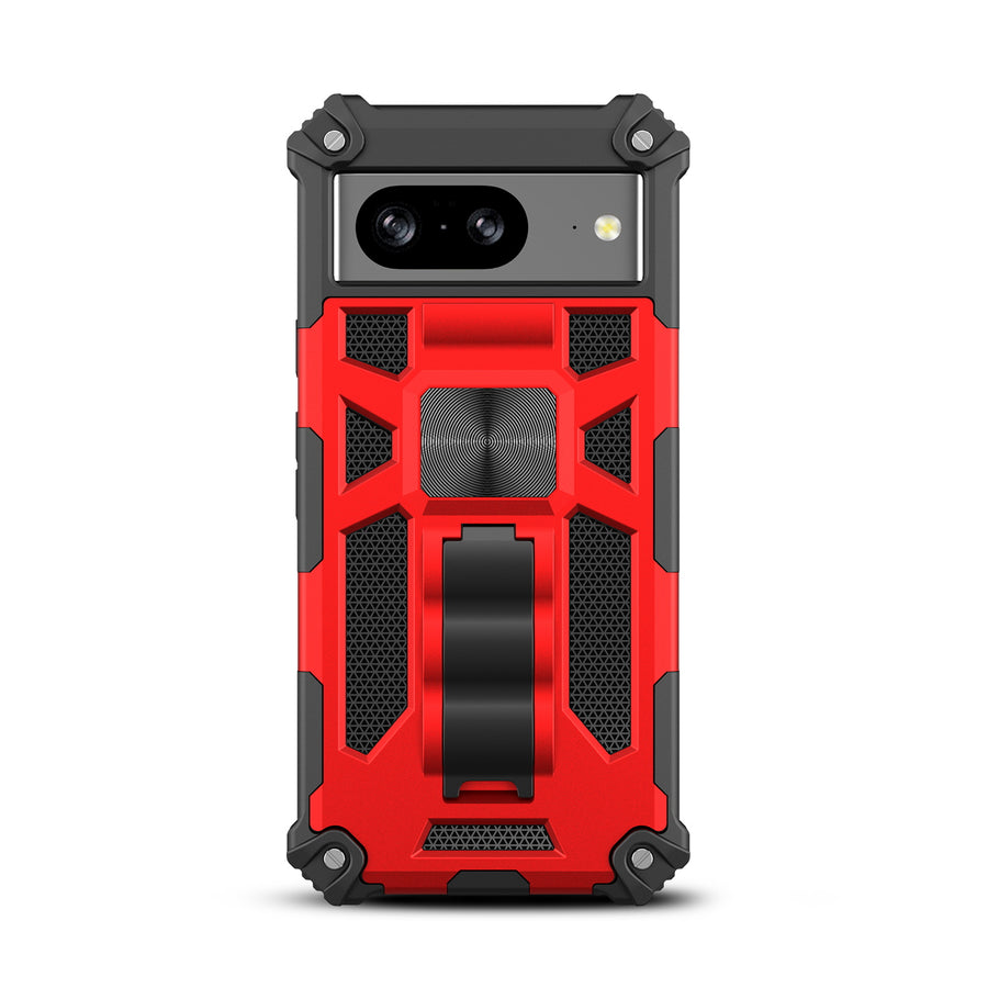 MyBat Sturdy Hybrid Protector Cover (with Stand) for Google Pixel 8 - Red / Black - MGP8CSFSSS003-3.jpg