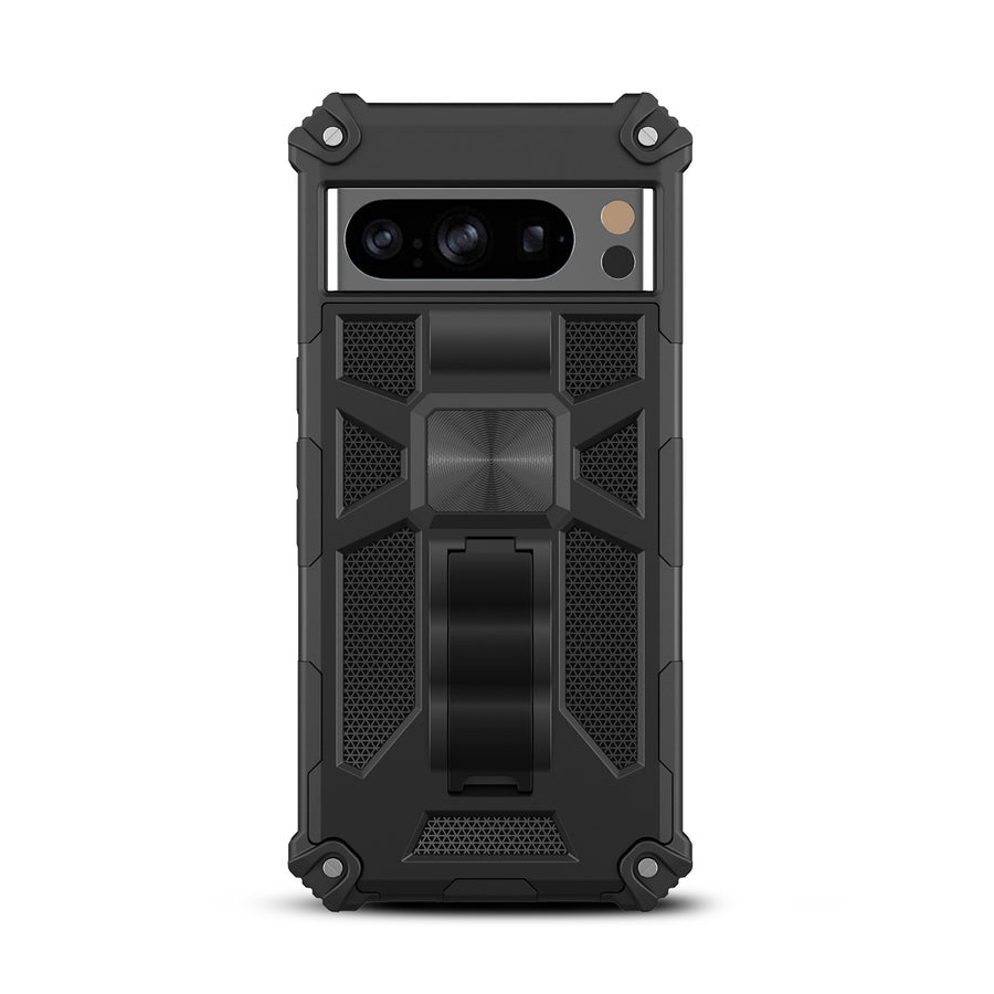 MyBat Sturdy Hybrid Protector Cover (with Stand) for Google Pixel 8 Pro - Black / Black - MGP8PCSFSSS001-3.jpg