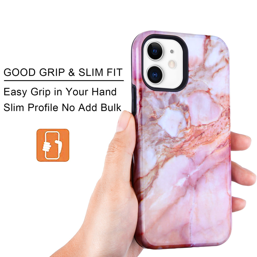 MyBat Fuse Series Case for Apple iPhone 12 mini - Pink Marble - MIP12CSD5FM004-5.jpg
