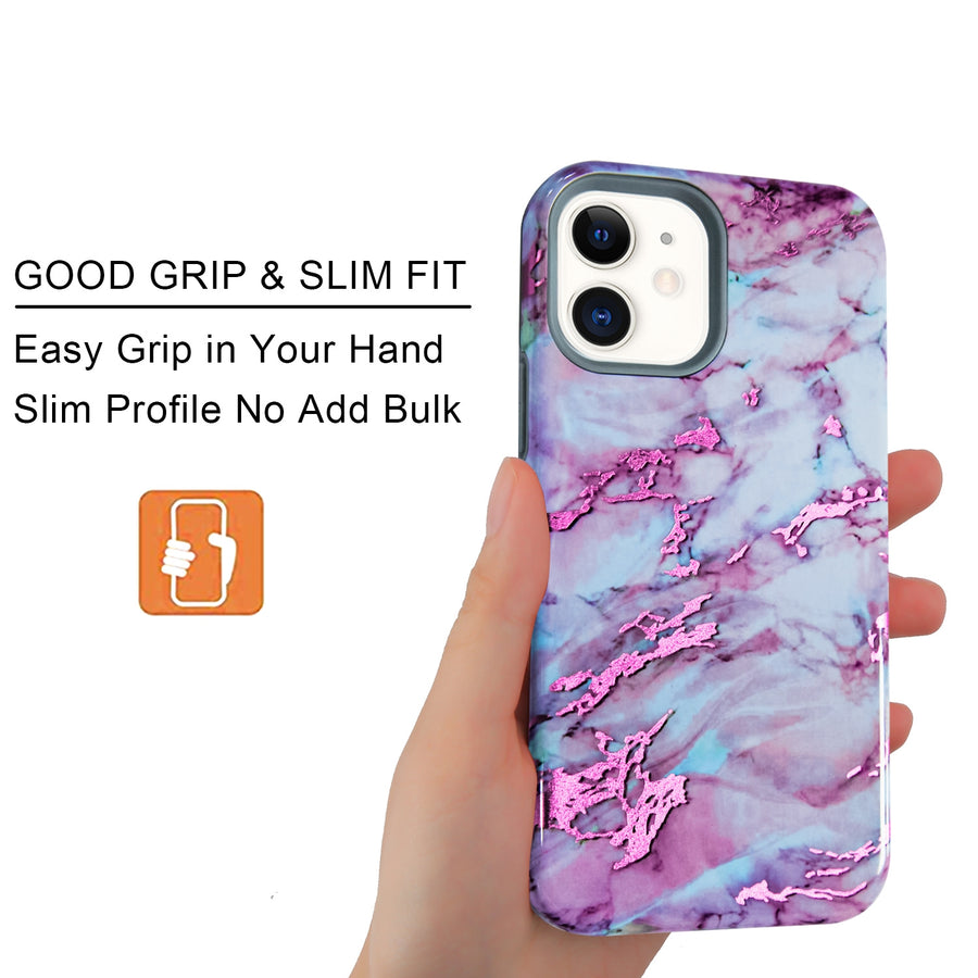MyBat Fuse Series Case for Apple iPhone 12 mini - Purple Marble - MIP12CSD5FM082-5.jpg