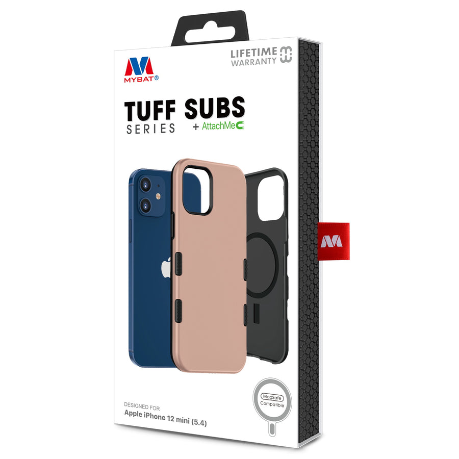 MyBat TUFF SUBS SERIES Case + AttachMe with MagSafe Compatible for Apple iPhone 12 mini - Rose Gold / Black - MIP12CSF2MS104-9.jpg