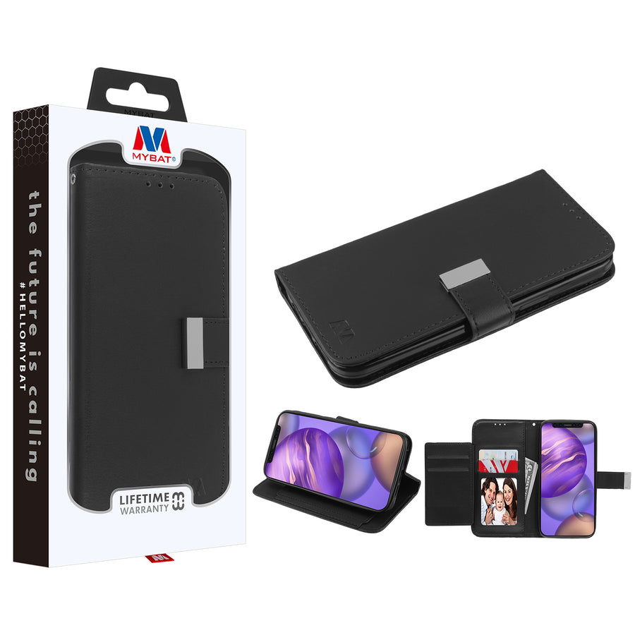MyBat MyJacket Wallet Xtra Series for Apple iPhone 12 mini - Black / Black - MIP12PCMJG031-1.jpg