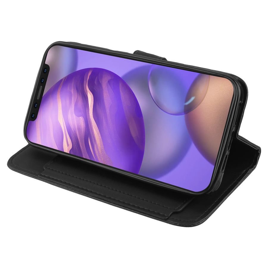 MyBat MyJacket Wallet Xtra Series for Apple iPhone 12 mini - Black / Black - MIP12PCMJG031-4.jpg