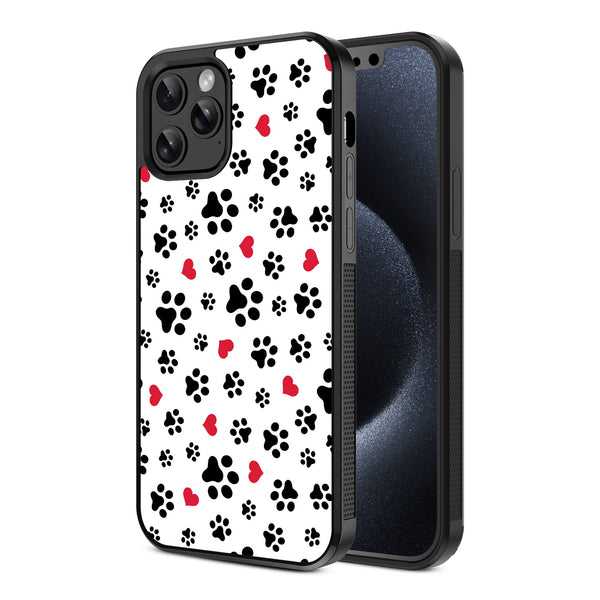 MyBat Design Lab Series Case for Apple iPhone 12 / 12 Pro (6.1) - Paw Prints and Hearts - MIP12PCSLESM001-2.jpg