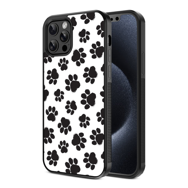 MyBat Design Lab Series Case for Apple iPhone 12 / 12 Pro (6.1) - Black Paw Prints - MIP12PCSLESM002-2.jpg