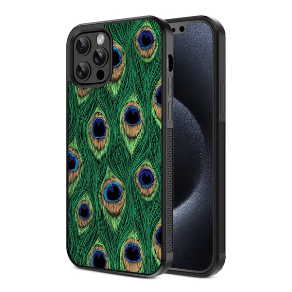 MyBat Design Lab Series Case for Apple iPhone 12 / 12 Pro (6.1) - Peacock Feathers - MIP12PCSLESM018-2.jpg