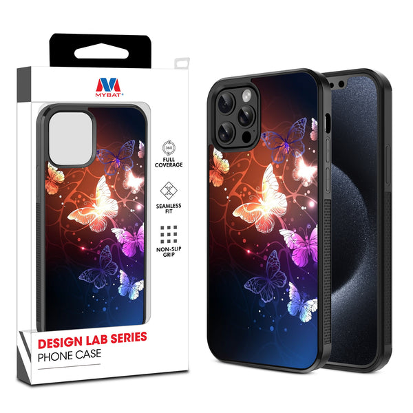 MyBat Design Lab Series Case for Apple iPhone 12 / 12 Pro (6.1) - Neon Butterflies - MIP12PCSLESM022-1.jpg