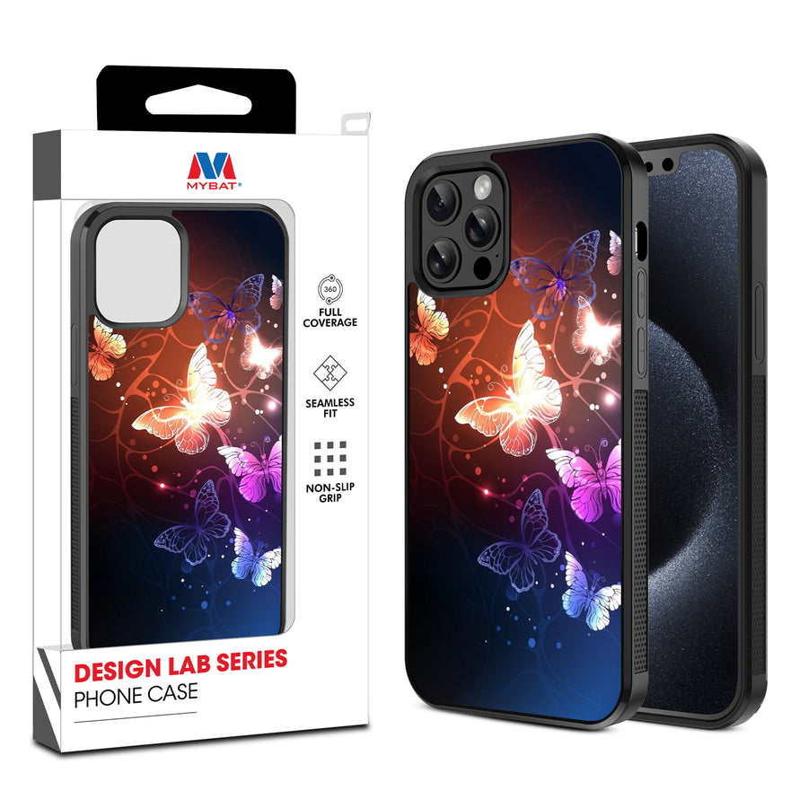 MyBat Design Lab Series Case for Apple iPhone 12 / 12 Pro (6.1) - Neon Butterflies - MIP12PCSLESM022-1.jpg
