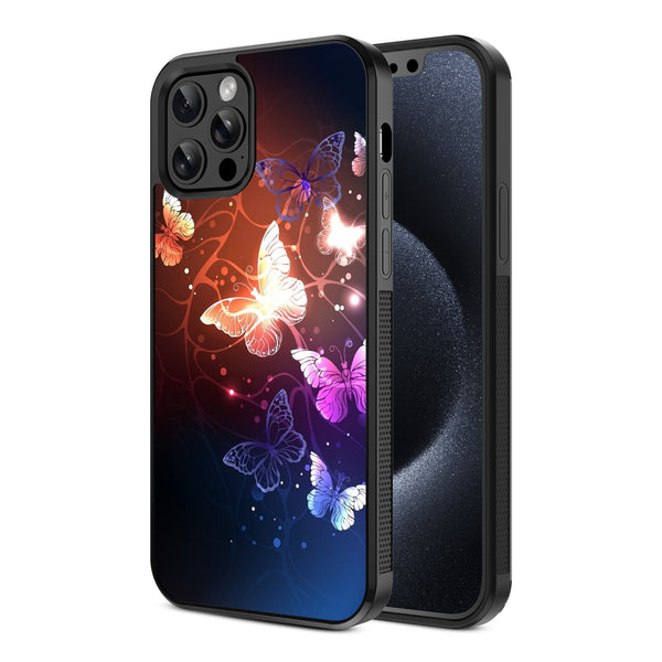 MyBat Design Lab Series Case for Apple iPhone 12 / 12 Pro (6.1) - Neon Butterflies - MIP12PCSLESM022-2.jpg