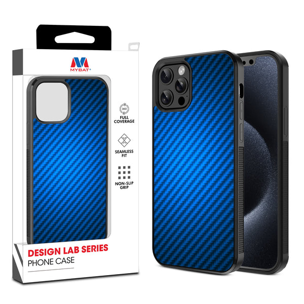 MyBat Design Lab Series Case for Apple iPhone 12 / 12 Pro (6.1) - Blue Carbon Fiber - MIP12PCSLESM084-1.jpg