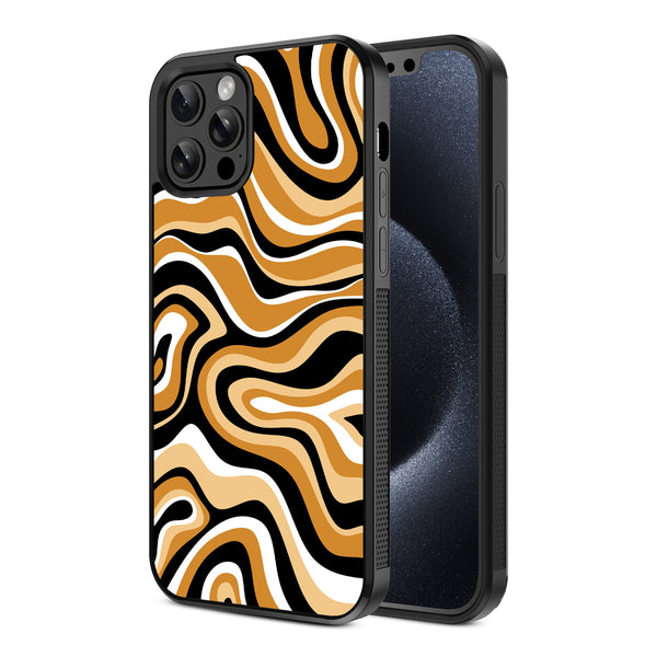 MyBat Design Lab Series Case for Apple iPhone 12 / 12 Pro (6.1) - Groovy Golden Swirls - MIP12PCSLESM093-2.jpg