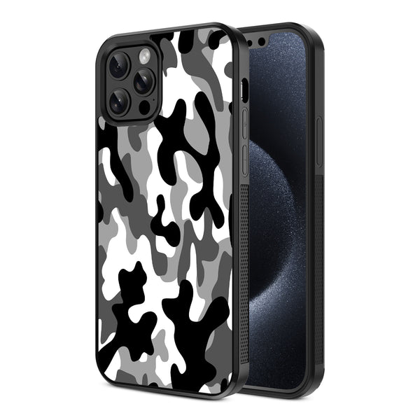 MyBat Design Lab Series Case for Apple iPhone 12 / 12 Pro (6.1) - Black & White Camouflage - MIP12PCSLESM122-2.jpg
