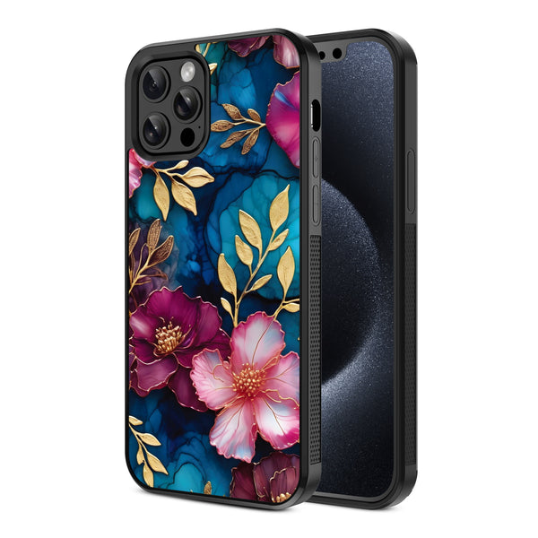 MyBat Design Lab Series Case for Apple iPhone 12 / 12 Pro (6.1) - Gilded Petals - MIP12PCSLESM188-2.jpg