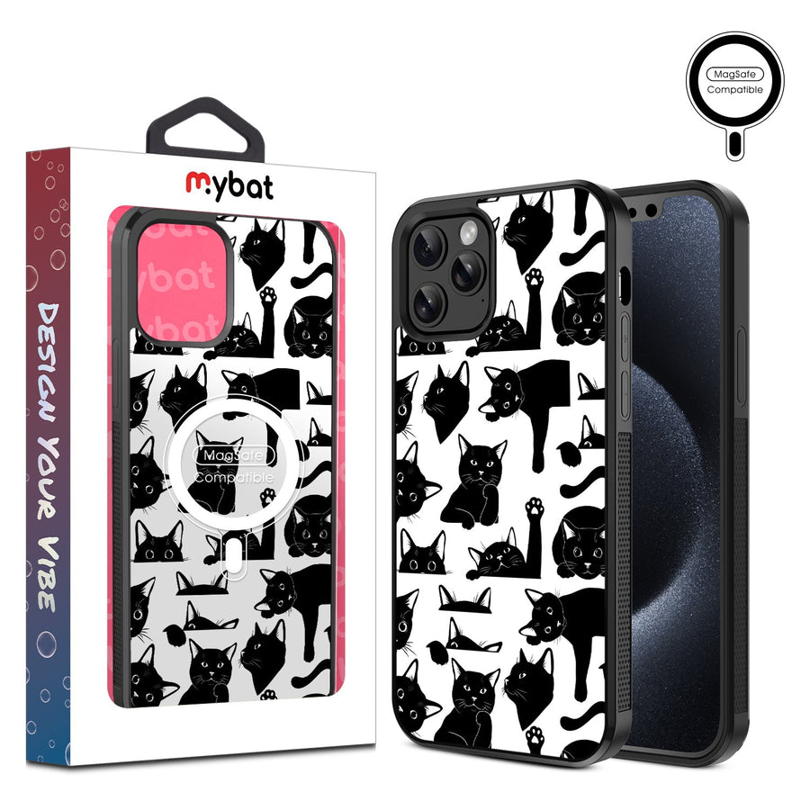 MyBat Design Lab Series MagSafe Case for Apple iPhone 12 / 12 Pro (6.1) - Black Cats