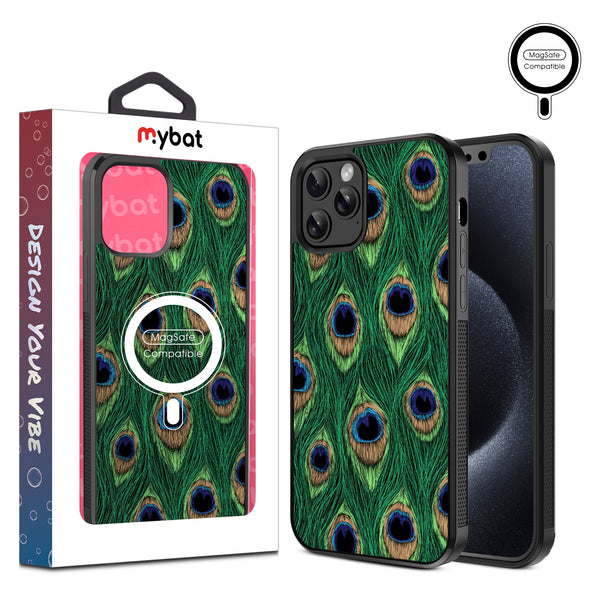 MyBat Design Lab Series MagSafe Case for Apple iPhone 12 / 12 Pro (6.1) - Peacock Feathers - MIP12PCSLESMSM018-1.jpg