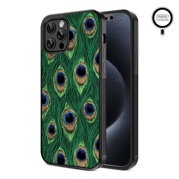 MyBat Design Lab Series MagSafe Case for Apple iPhone 12 / 12 Pro (6.1) - Peacock Feathers - MIP12PCSLESMSM018-2.jpg
