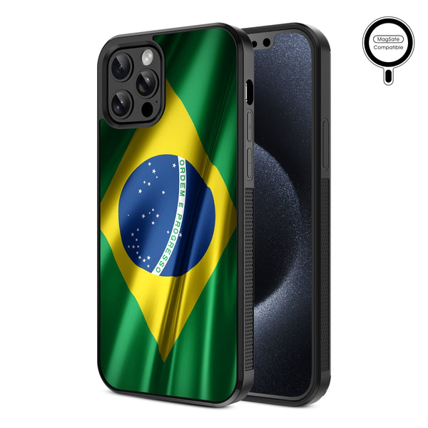 MyBat Design Lab Series MagSafe Case for Apple iPhone 12 / 12 Pro (6.1) - Brazilian Flag - MIP12PCSLESMSM038-2.jpg