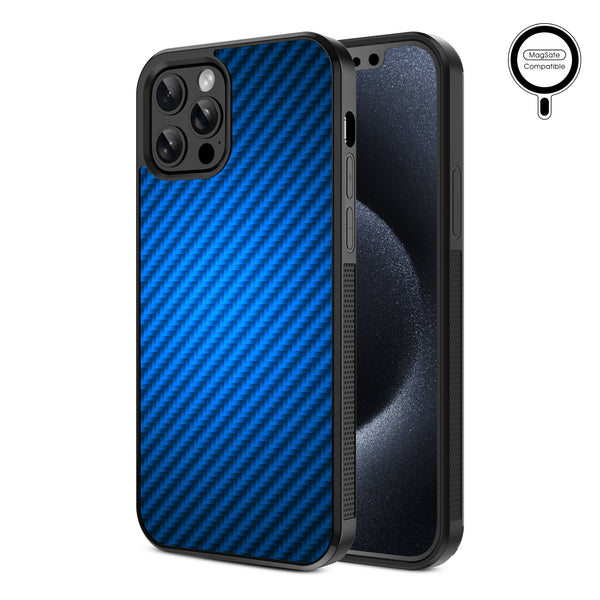 MyBat Design Lab Series MagSafe Case for Apple iPhone 12 / 12 Pro (6.1) - Blue Carbon Fiber - MIP12PCSLESMSM084-2.jpg