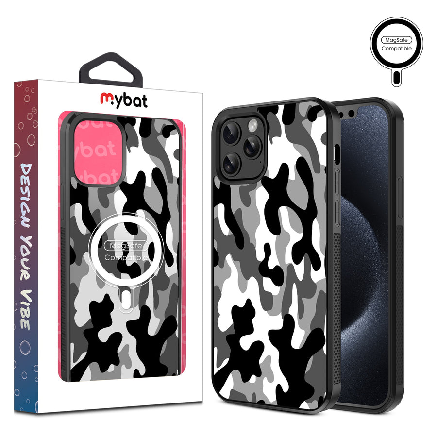 MyBat Design Lab Series MagSafe Case for Apple iPhone 12 / 12 Pro (6.1) - Black & White Camouflage - MIP12PCSLESMSM122-1.jpg