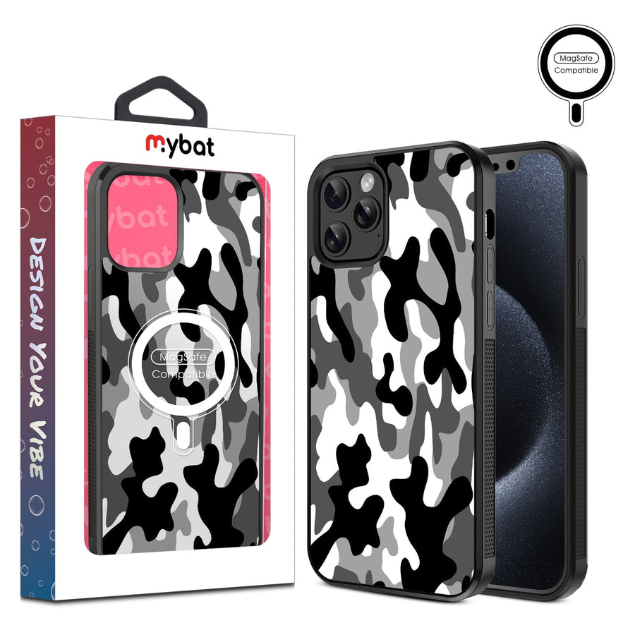 MyBat Design Lab Series MagSafe Case for Apple iPhone 12 / 12 Pro (6.1) - Black & White Camouflage