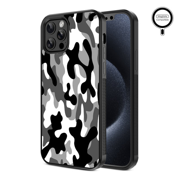 MyBat Design Lab Series MagSafe Case for Apple iPhone 12 / 12 Pro (6.1) - Black & White Camouflage - MIP12PCSLESMSM122-2.jpg