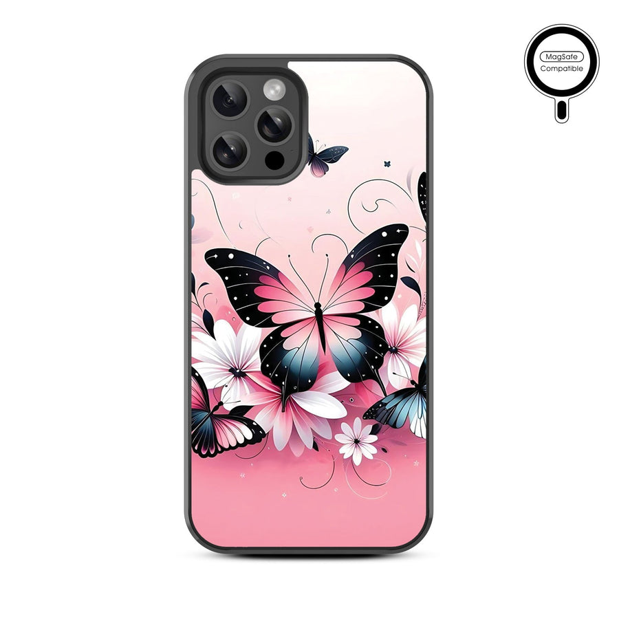 MyBat Design Lab Series MagSafe Case for Apple iPhone 12 / 12 Pro (6.1) - Butterfly Bouquet